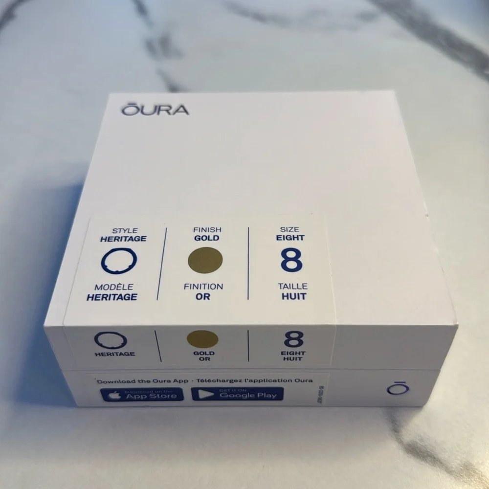 Oura Ring Gen3 Heritage - Gold - Size 8 - Smart Ring